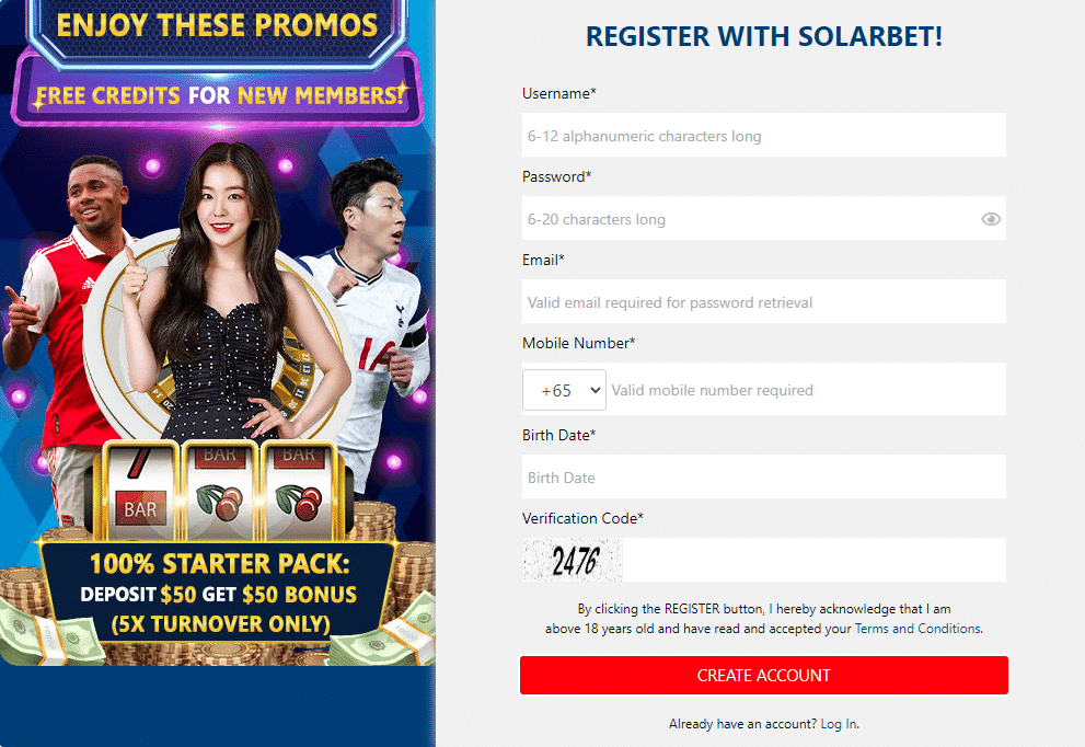Solarbet Register