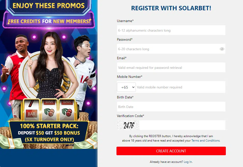 Solarbet Register